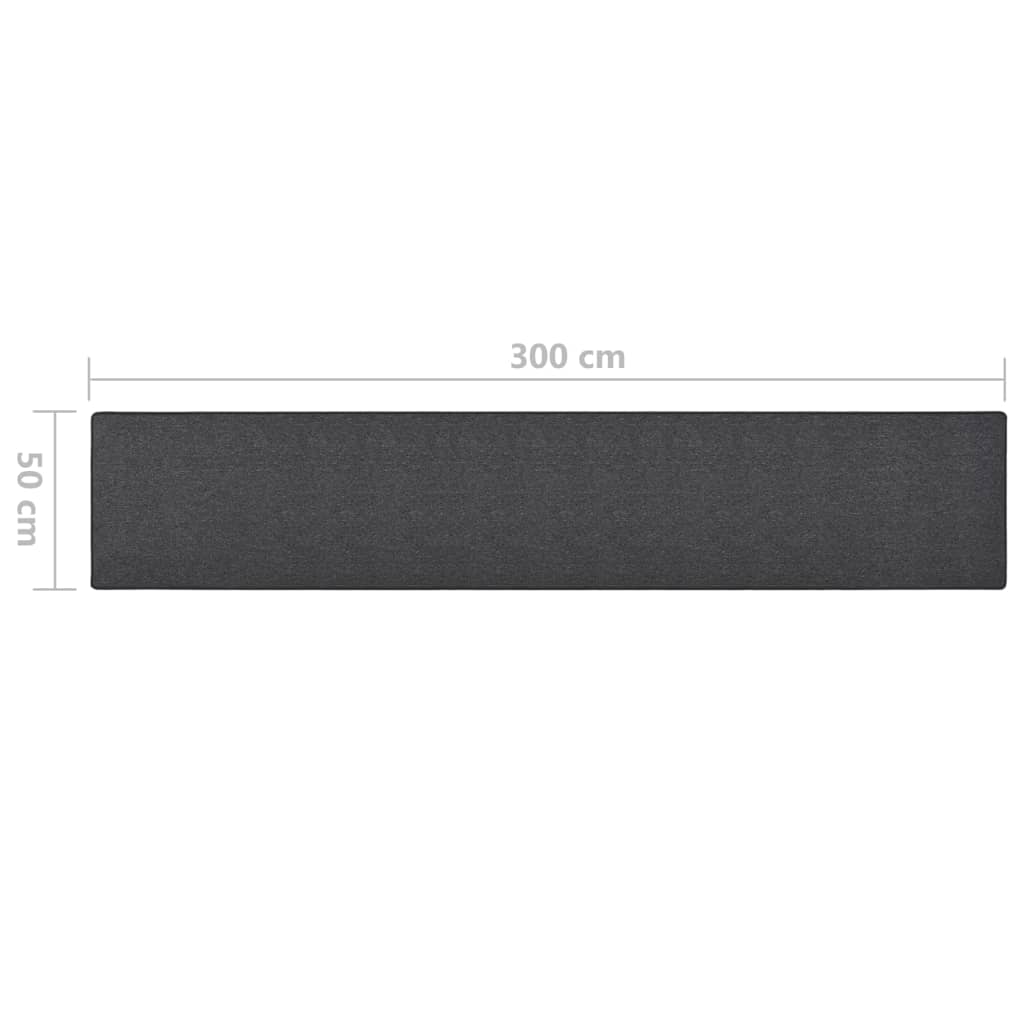 vidaXL Tapis de couloir anthracite 50x300 cm