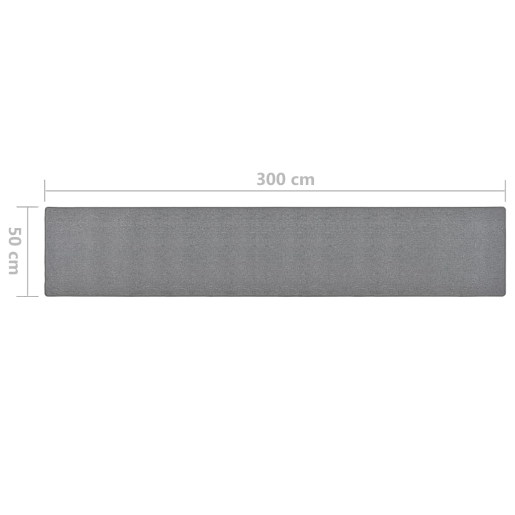 vidaXL Tapis de couloir Gris foncé 50x300 cm