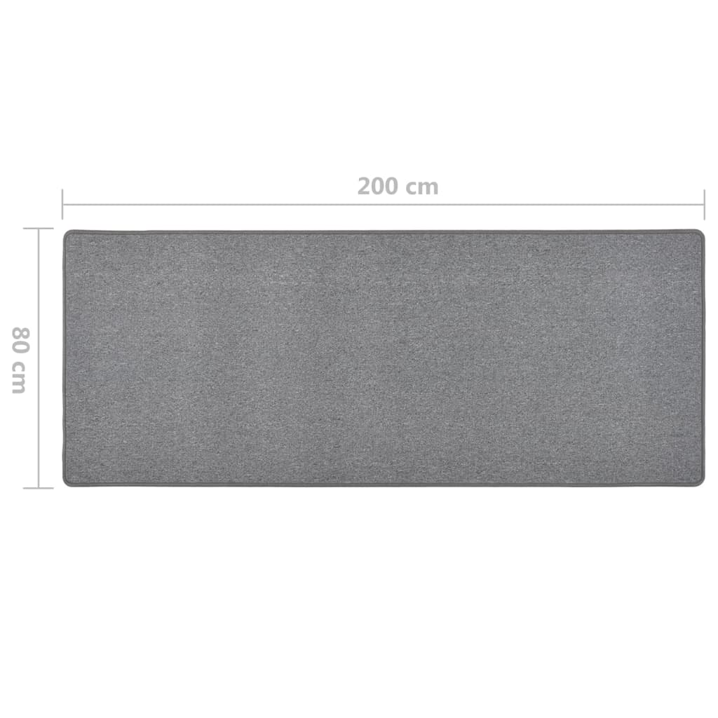 vidaXL Tapis de couloir gris foncé 80x200 cm