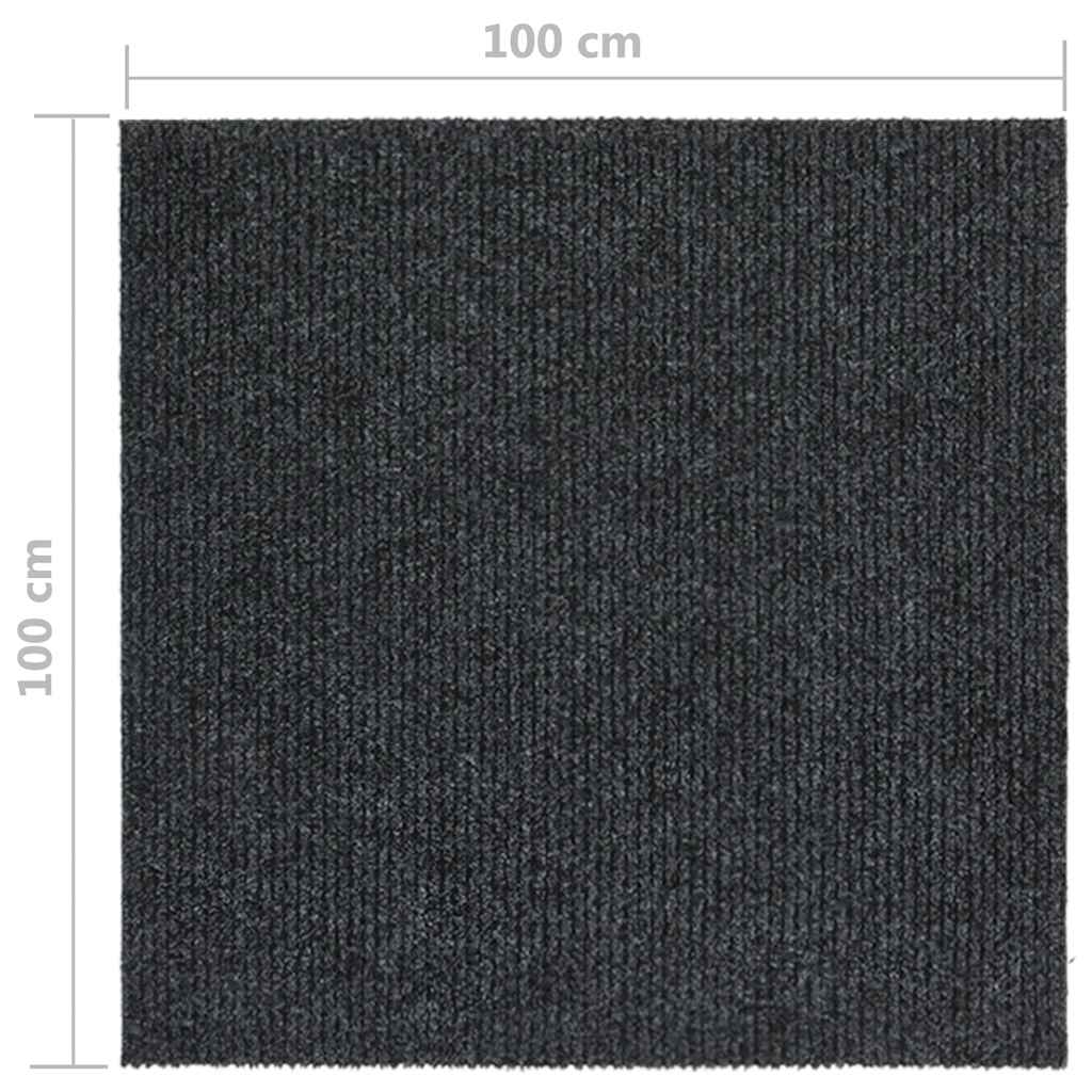 vidaXL Tapis de propreté 100x100 cm Anthracite