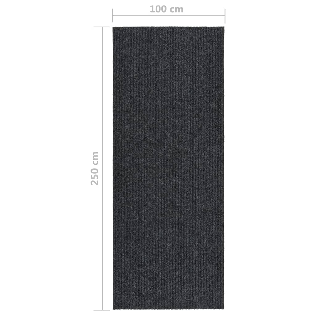 vidaXL Tapis de couloir anti-salissures 100x250 cm Anthracite