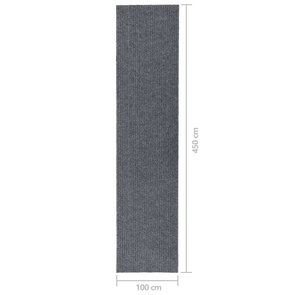 vidaXL Paillasson anti-saleté Gris 100x450 cm