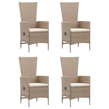 vidaXL 5-tlg. Garten-Essgruppe Beige