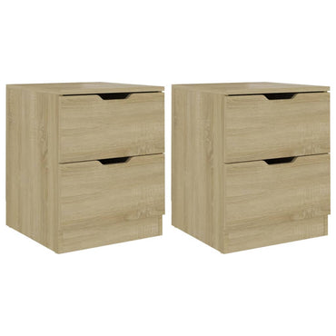 vidaXL Nachttische 2 Stk. Sonoma-Eiche 40x40x50 cm Spanplatte