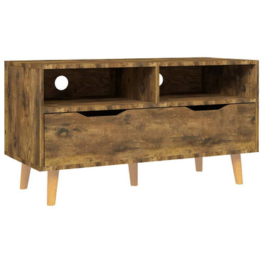 Meuble TV vidaXL chêne fumé 90x40x48,5 cm bois d'ingénierie
