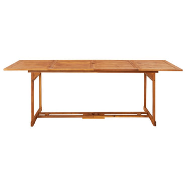 vidaXL Garten-Esstisch 220x90x75 cm Massivholz Akazie