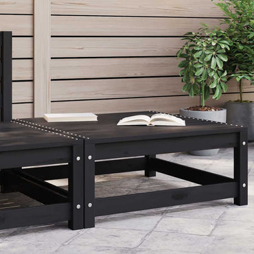 vidaXL Gartenhocker 70x70x30 cm Schwarz Massivholz Kiefer