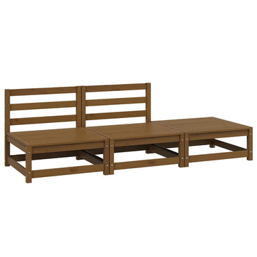 vidaXL Salon de jardin 3 pcs Marron miel Bois de pin massif