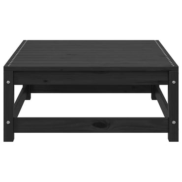 vidaXL Garten-Fußhocker mit Kissen Schwarz Kiefer Massivholz