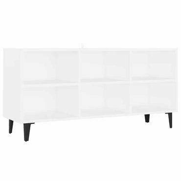 Meuble TV vidaXL avec pieds en métal Blanc 103,5x30x50 cm