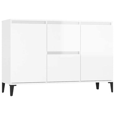vidaXL Buffet haut brillant blanc 102x35x70 cm bois d'ingénierie