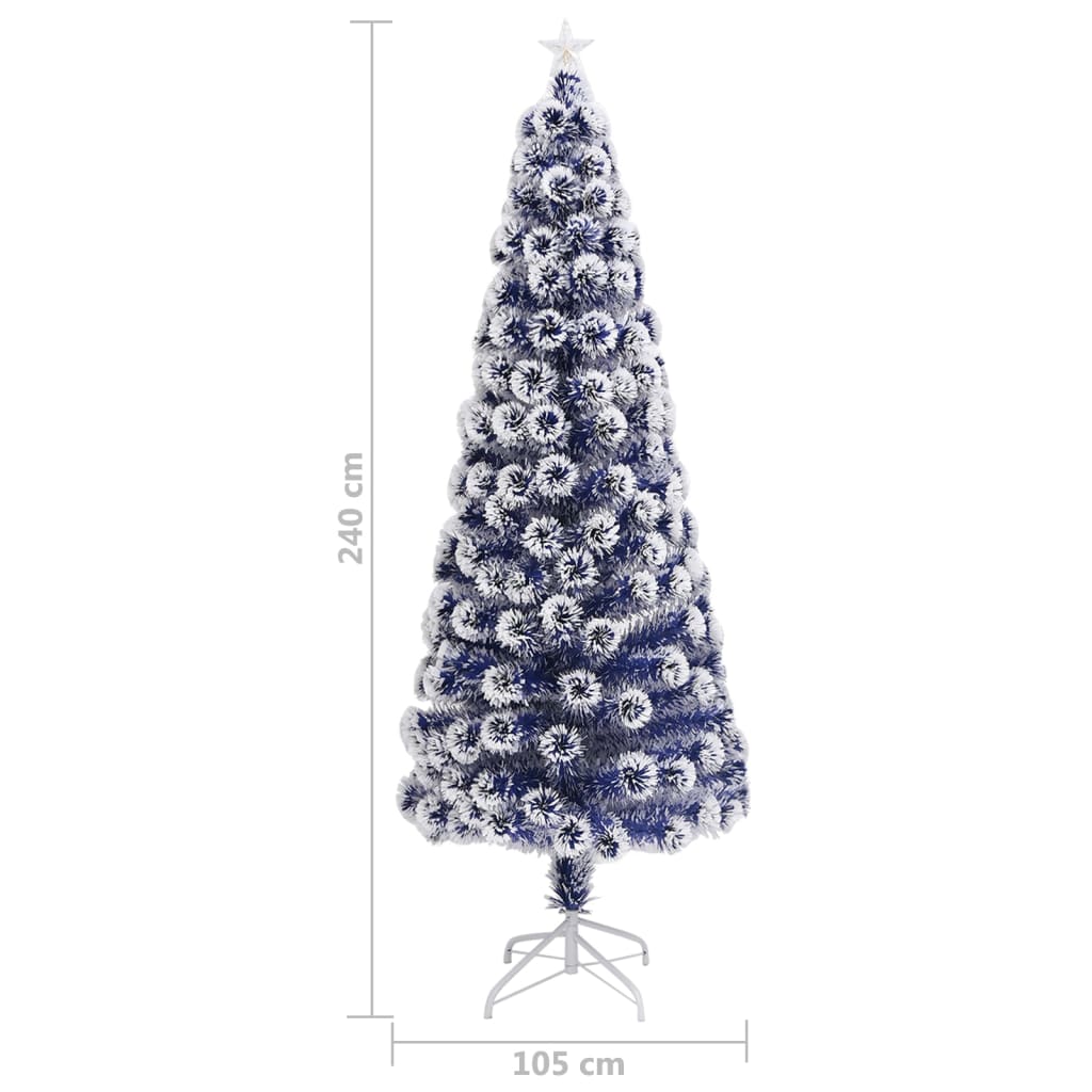 vidaXL Künstlicher Weihnachtsbaum mit Beleuchtung 240 cm Glasfaser