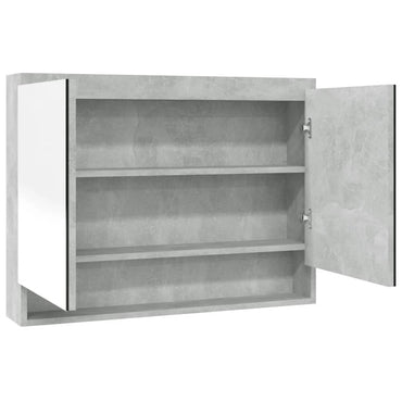 vidaXL Armoire de toilette 80x15x60 cm MDF Gris béton