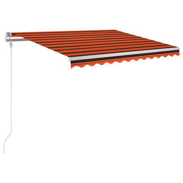 vidaXL Markise Automatisch Einziehbar 350x250 cm Orange und Braun