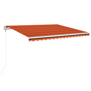 vidaXL Markise Automatisch Einziehbar 450x350 cm Orange und Braun