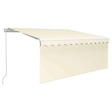 vidaXL Auvent manuel rétractable avec store & LED 3x2,5 m Crème