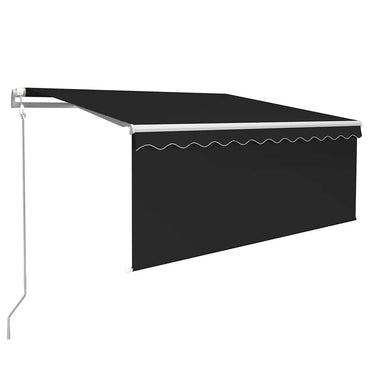 vidaXL Store Banne Automatique avec Store à LED Capteur de Vent 3,5x2,5 m Anthracite