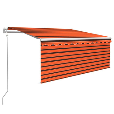vidaXL Auvent automatique avec store et capteur de vent à LED 3,5x2,5 m