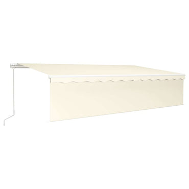 vidaXL Markise Manuell Einziehbar mit Rollo & LED 6x3 m Creme