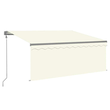 vidaXL Auvent Rétractable Automatique avec Lambrequin 3x2,5 m Crème