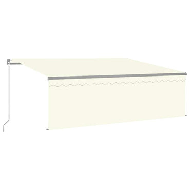 vidaXL Markise Manuell Einziehbar mit Rollo & LED 4x3 m Creme
