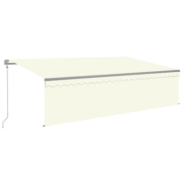 vidaXL Markise Automatisch Einziehbar mit Volant 5x3 m Creme