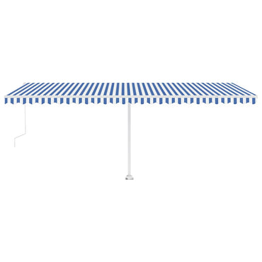 vidaXL Standmarkise Automatisch 600x300 cm Blau/Weiß