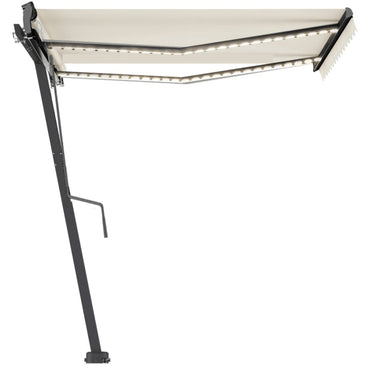 vidaXL Standmarkise Automatisch 350x250 cm Cremeweiß