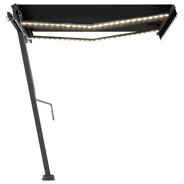 vidaXL Automatische Markise mit LED & Windsensor 350x250 cm Anthrazit