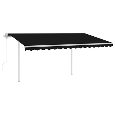 Store banne vidaXL automatique avec LED et capteur de vent 4x3 m anthracite