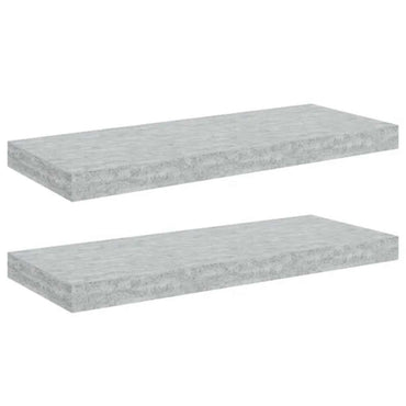 vidaXL Étagères murales flottantes 2 pcs Gris béton 60x23,5x3,8 cm MDF