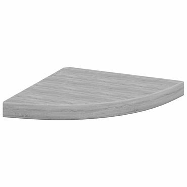 vidaXL Étagère d'angle murale Gris béton 35x35x3,8 cm MDF