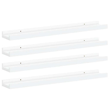 vidaXL Wandregale 4 Stk. Weiß 60x9x3 cm