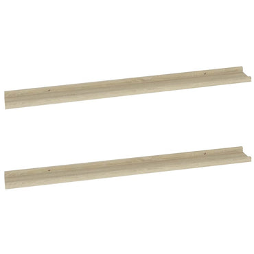 vidaXL Wandregale 2 Stk. Sonoma-Eiche 100x9x3 cm