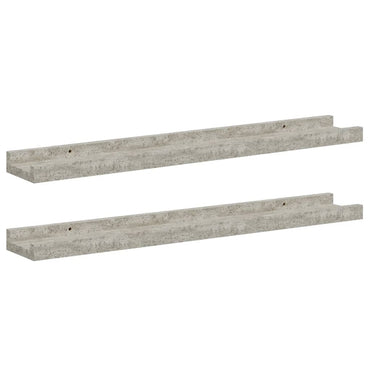vidaXL Wandregale 2 Stk. Betongrau 60x9x3 cm