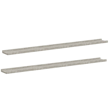 vidaXL Wandregale 2 Stk. Betongrau 115x9x3 cm
