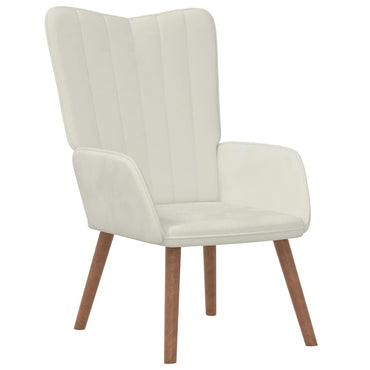 vidaXL Relaxsessel Cremeweiß Samt
