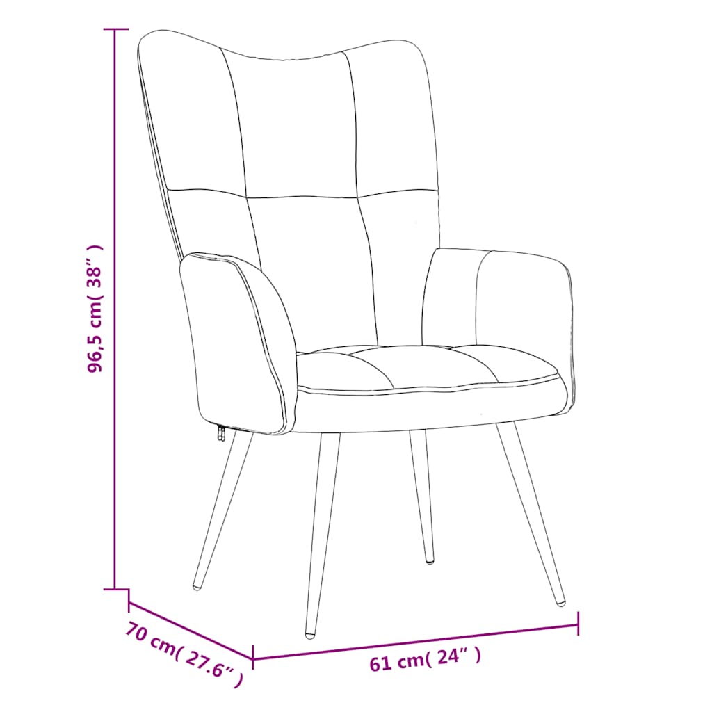 vidaXL Relaxsessel Blau Samt