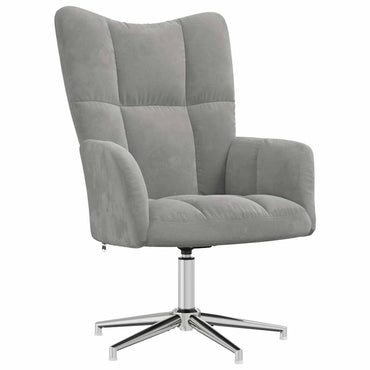 vidaXL Relaxsessel Hellgrau Samt
