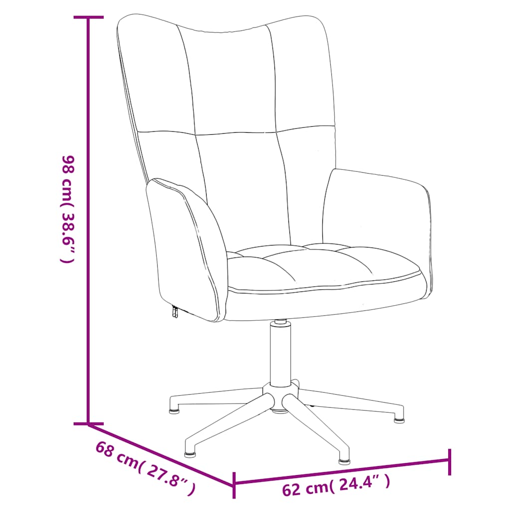 vidaXL Relaxsessel mit Hocker Schwarz Samt