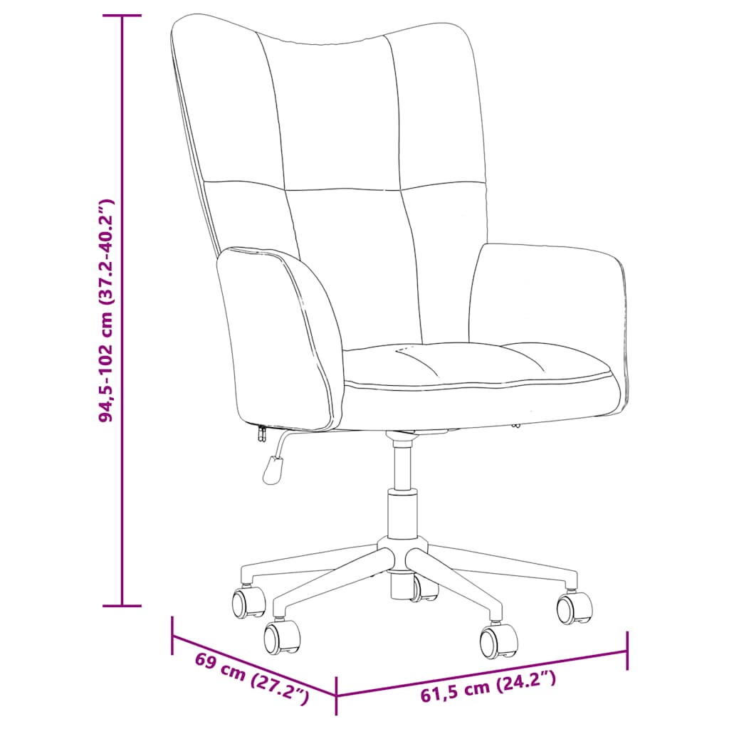 vidaXL Relaxsessel Rosa Samt
