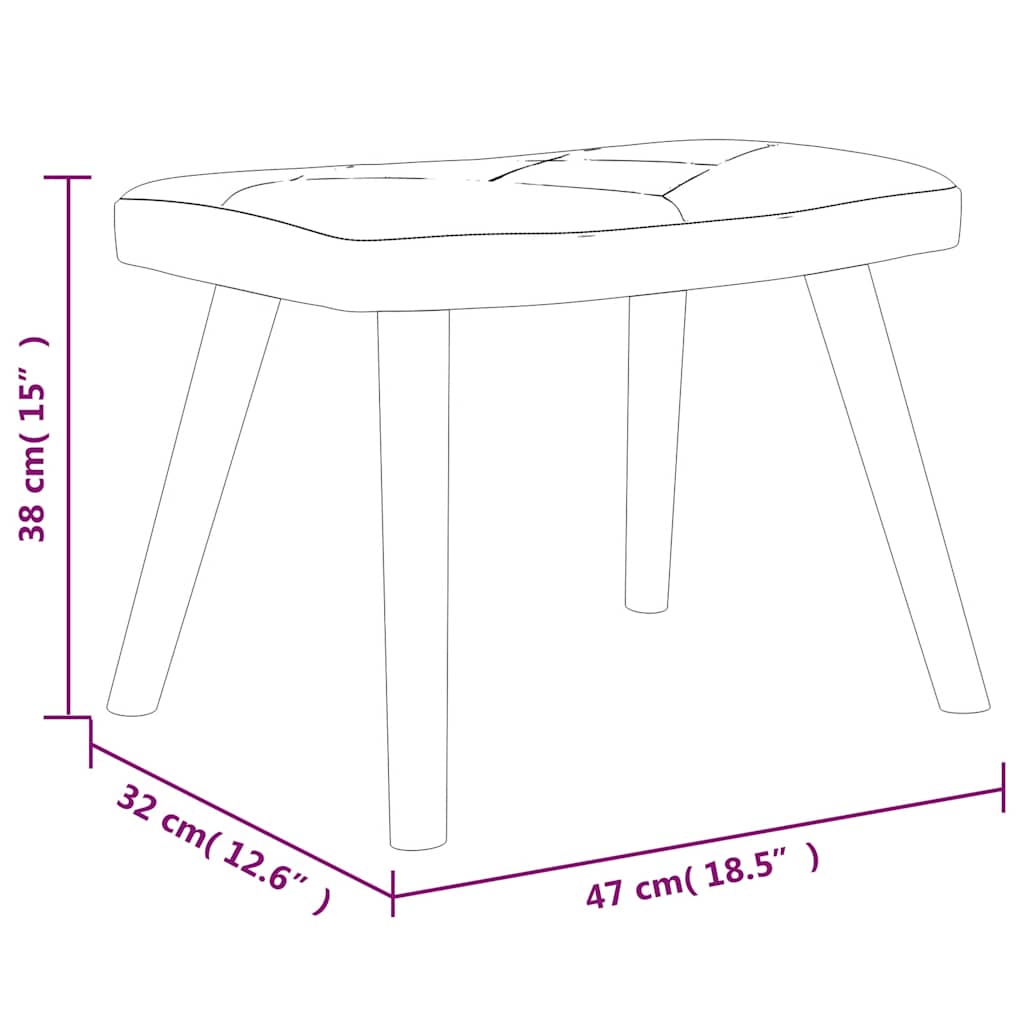 vidaXL Relaxsessel mit Hocker Patchwork Stoff