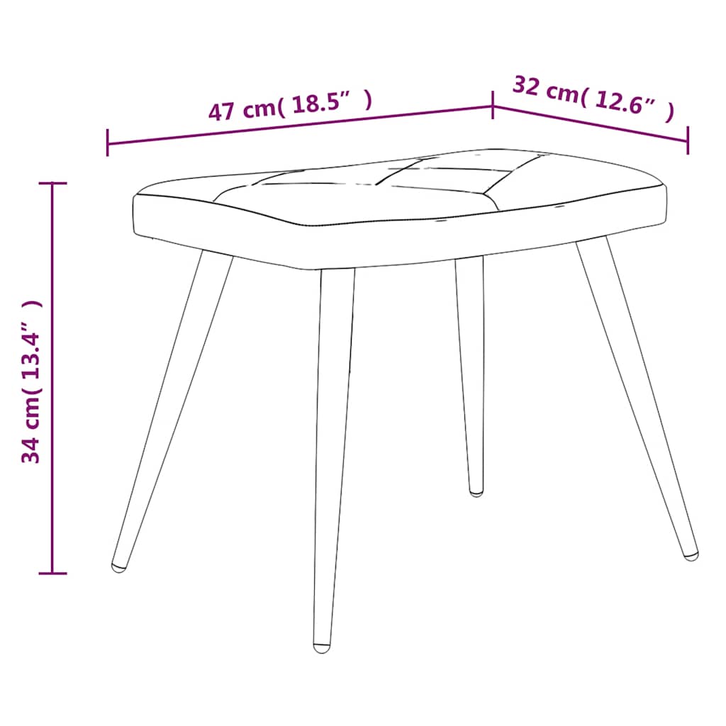 vidaXL Relaxsessel mit Hocker Patchwork Stoff