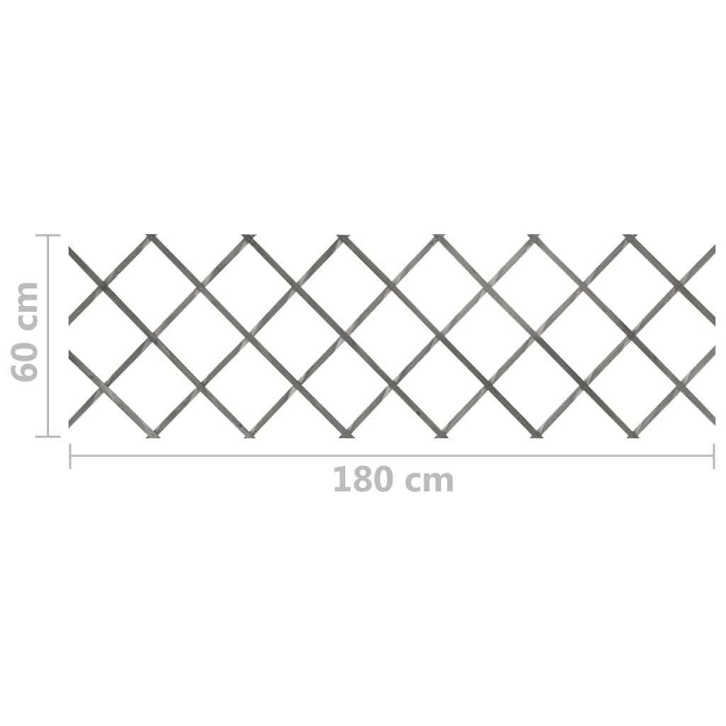 vidaXL Rankzäune 5 Stk. Grau Massivholz Tanne 180x60 cm