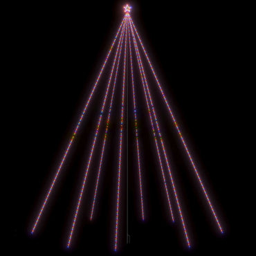 vidaXL LED Weihnachtsbaum Indoor Outdoor 1300 LEDs Bunt 8 m