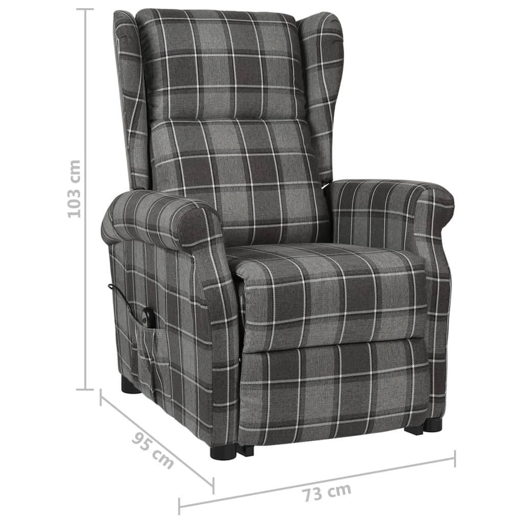 vidaXL Aufstehsessel Grau Stoff