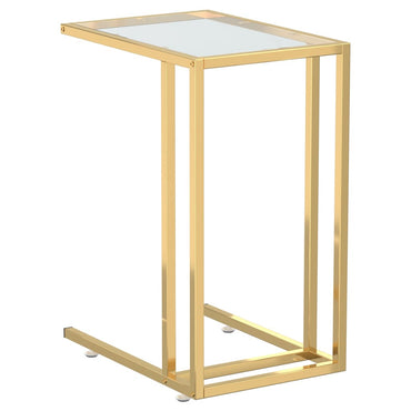 vidaXL Table d'appoint informatique transparente 50x35x65 cm Verre trempé
