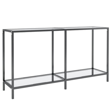 vidaXL Console transparente 140x35x75,5 cm verre trempé