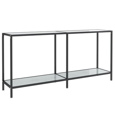 vidaXL Console Blanc 160x35x75,5 cm Verre Trempé