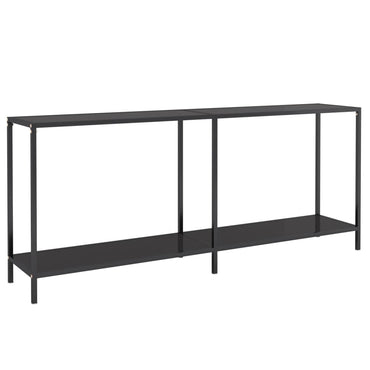 vidaXL Console Noire 180x35x75,5 cm Verre trempé